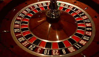 Animated roulette wheel spin